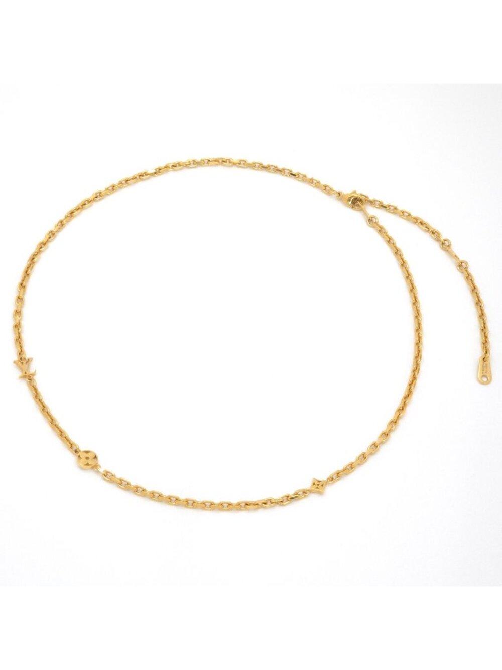 Louis Vuitton Chain LV Yours Gold Colored Metal Length 55.7 LV Signature